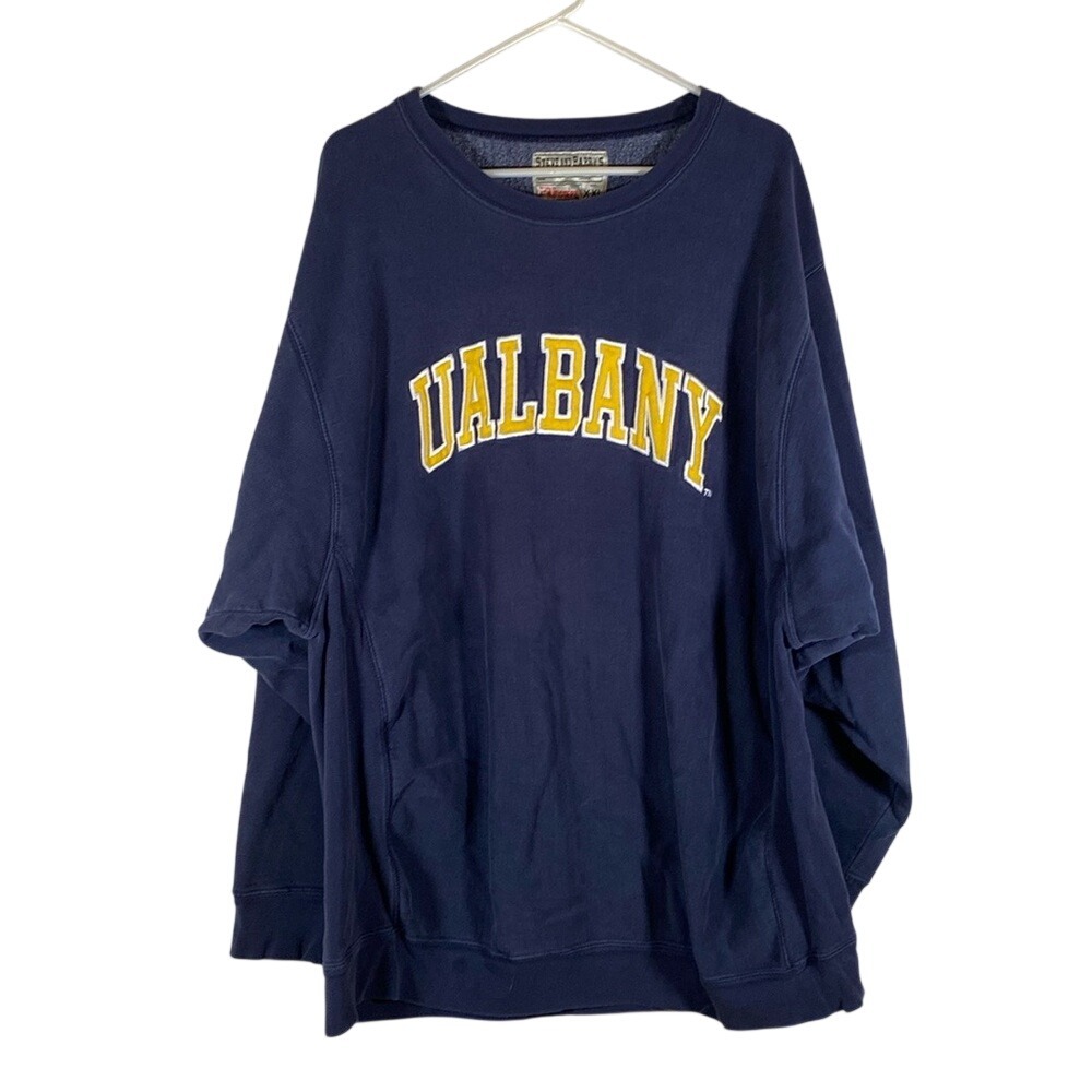 Vintage UAlbany crewneck sweatshirt size XXLarge XXL embroidered faded